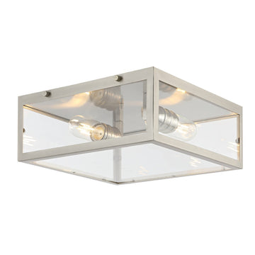 Grayson 12" Metal/Glass LED Flush Mount - JONATHAN Y